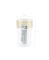 Pack vasos de papel dorados desechables