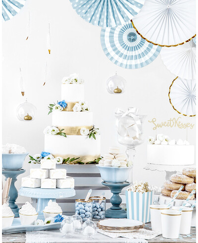 Vasos de papel dorados bonitos para fiestas