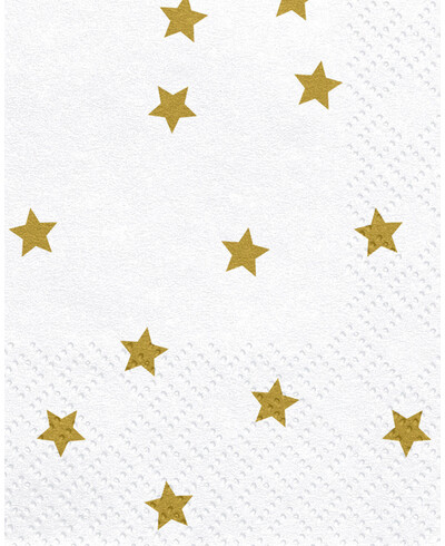 Servilletas de papel estrellas doradas