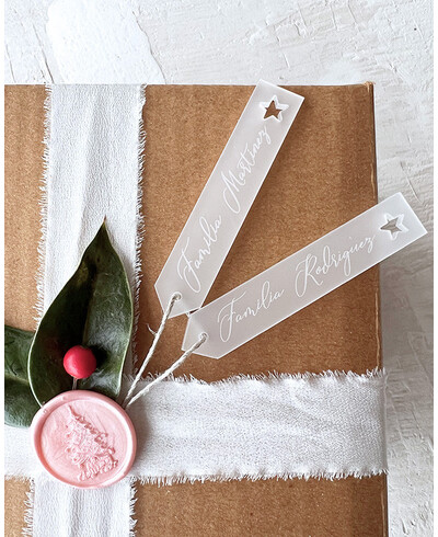 Packung mit personalisierten Weihnachtsetiketten