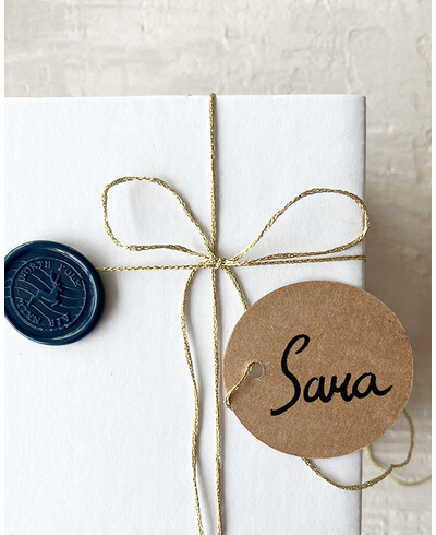 Etiqueta redonda kraft