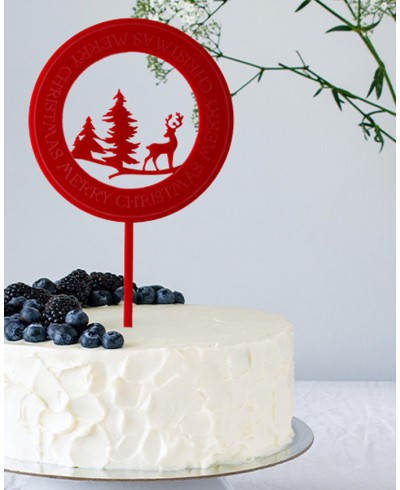 Adorno para tarta merry christamas