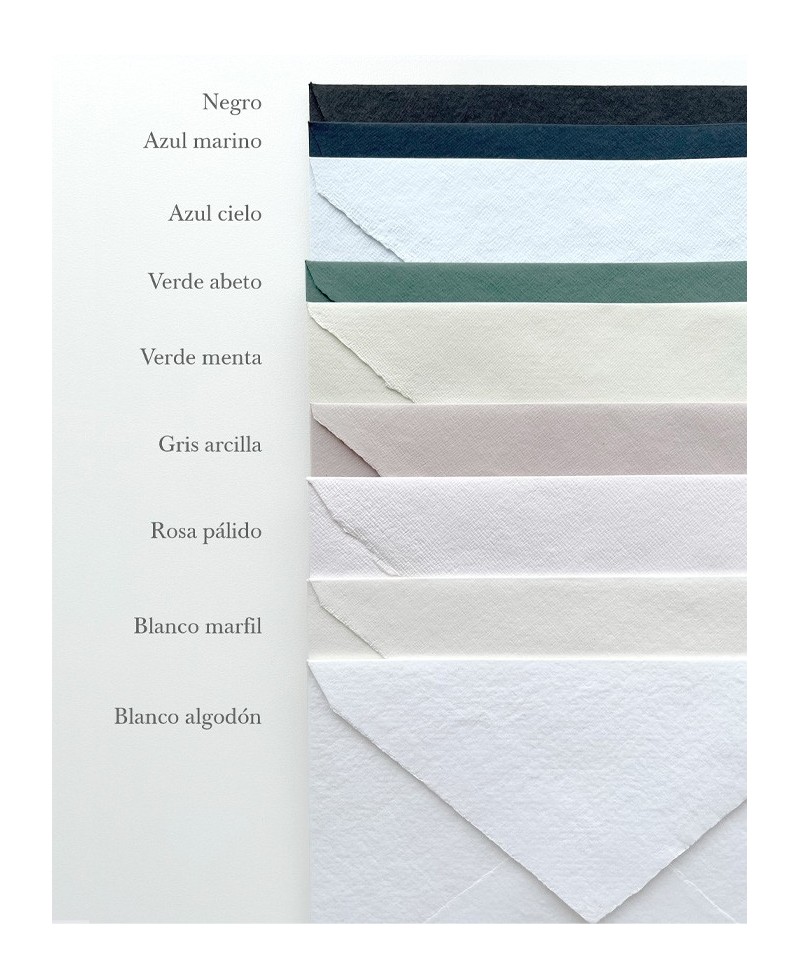 Buste premium fatte a mano con diversi campioni di colori