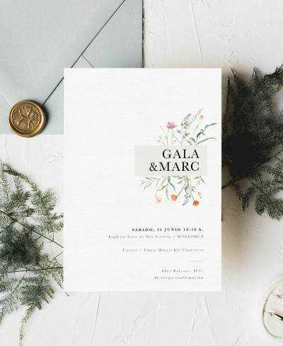 Faire-part mariage été juin