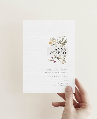 Faire-part de mariage Printemps Mars