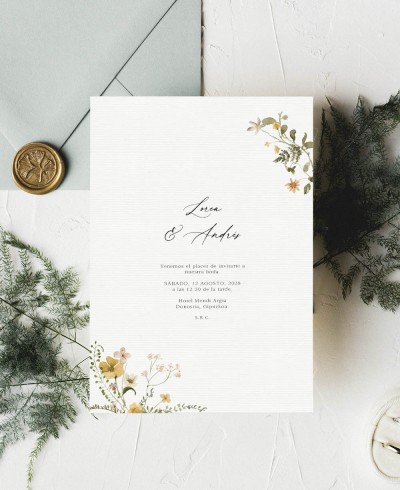 Invitation de mariage printemps mai