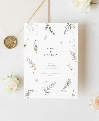 Invitation de mariage d’hiver janvier