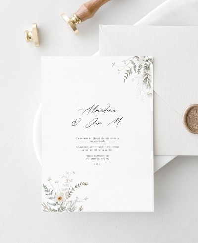 Invitation de mariage d’hiver et de février