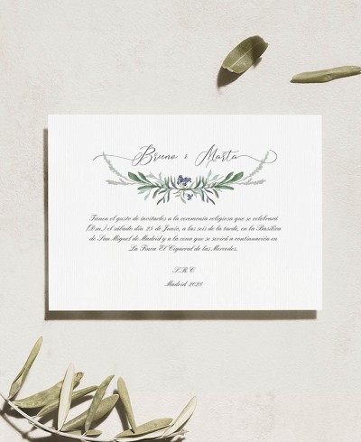 Invitación boda jacintos silvestres