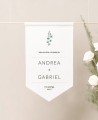 Banderola textil para bodas