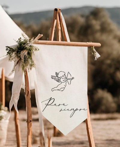 Banner de decoração original para sempre