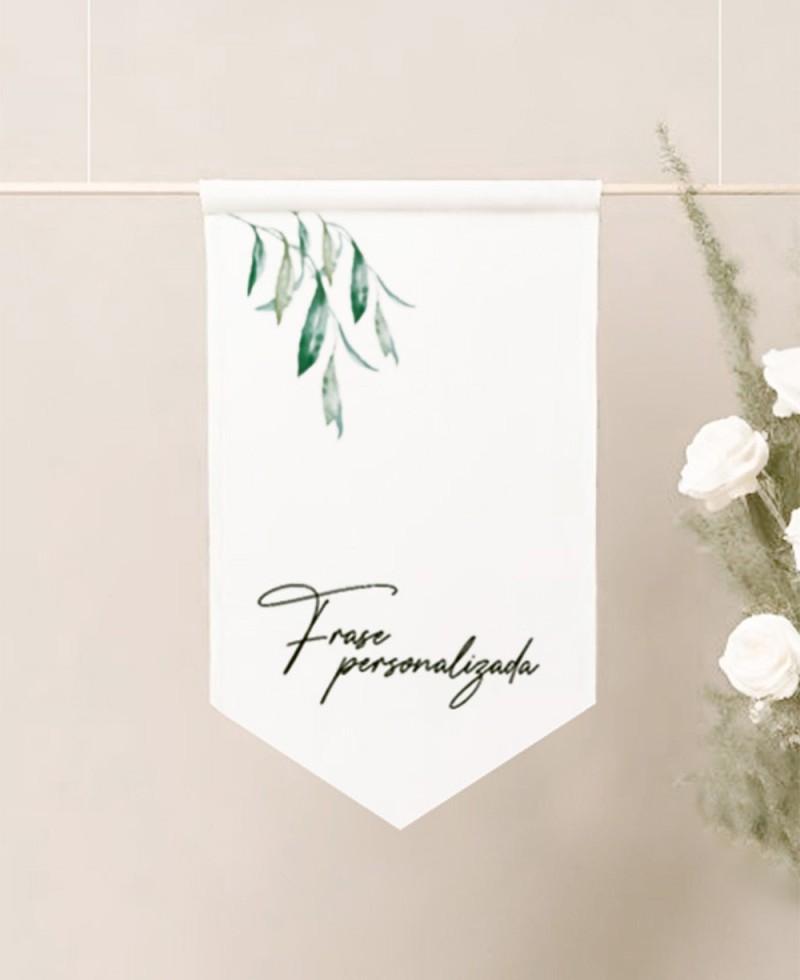 Personalized phrase textile banner