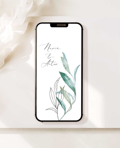 Digitale Einladung Oliven- und Orangenblüte