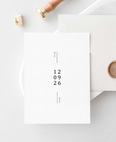 Invitación de boda minimal Tokyo