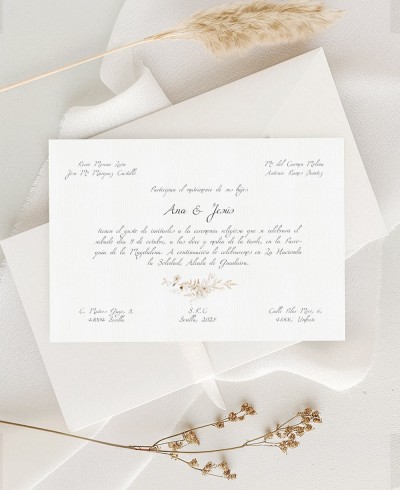 Classic Autumn Wedding Invitation
